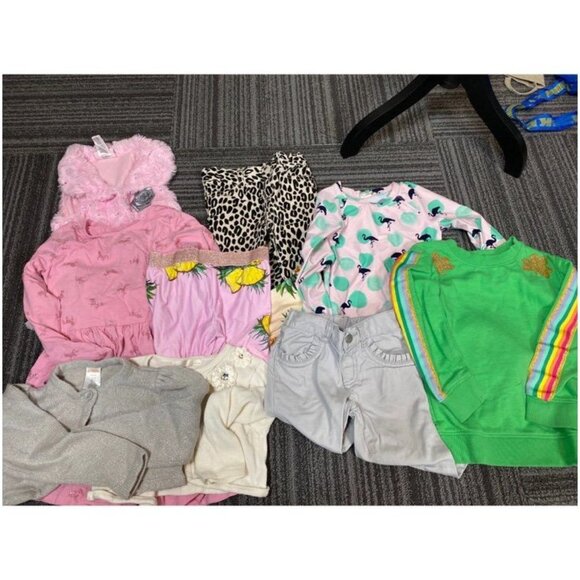 Girls Size 4 Clothing Bundle – 9-Piece Lot Sweaters Pants Dress Faux Fur Vest – - Picture 2 of 12